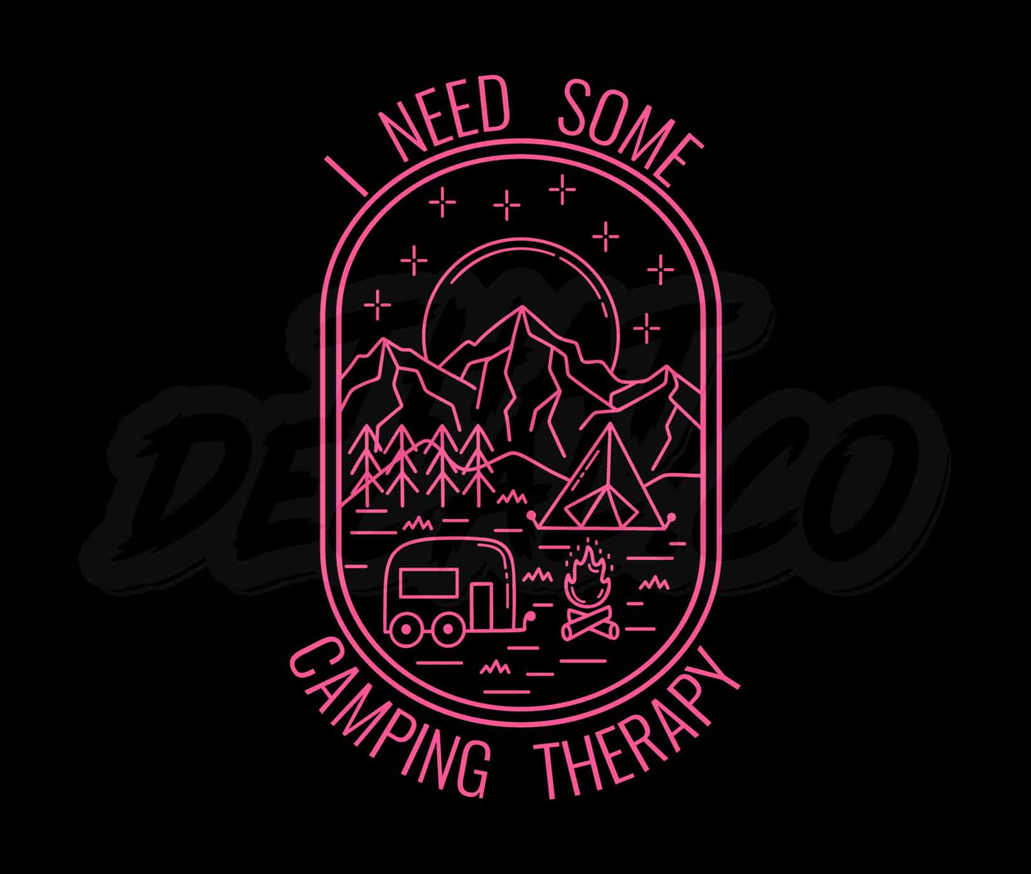 Summer Tshirt Design Camping