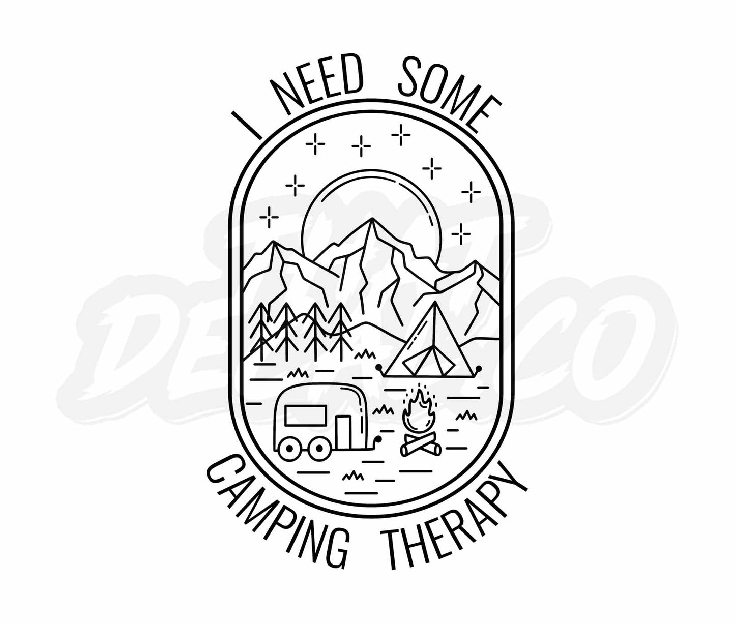 Summer Tshirt Design Camping