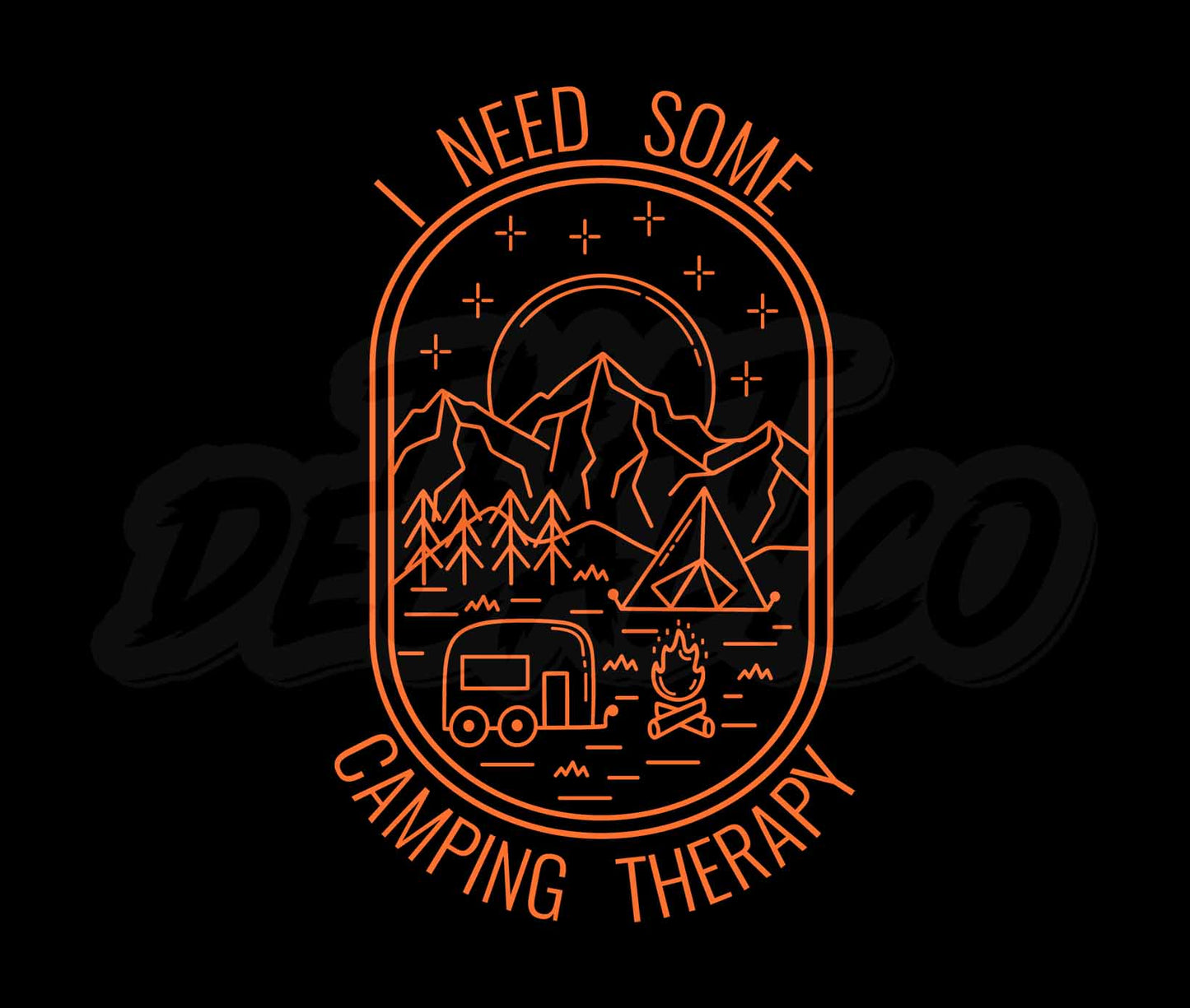 Summer Tshirt Design Camping