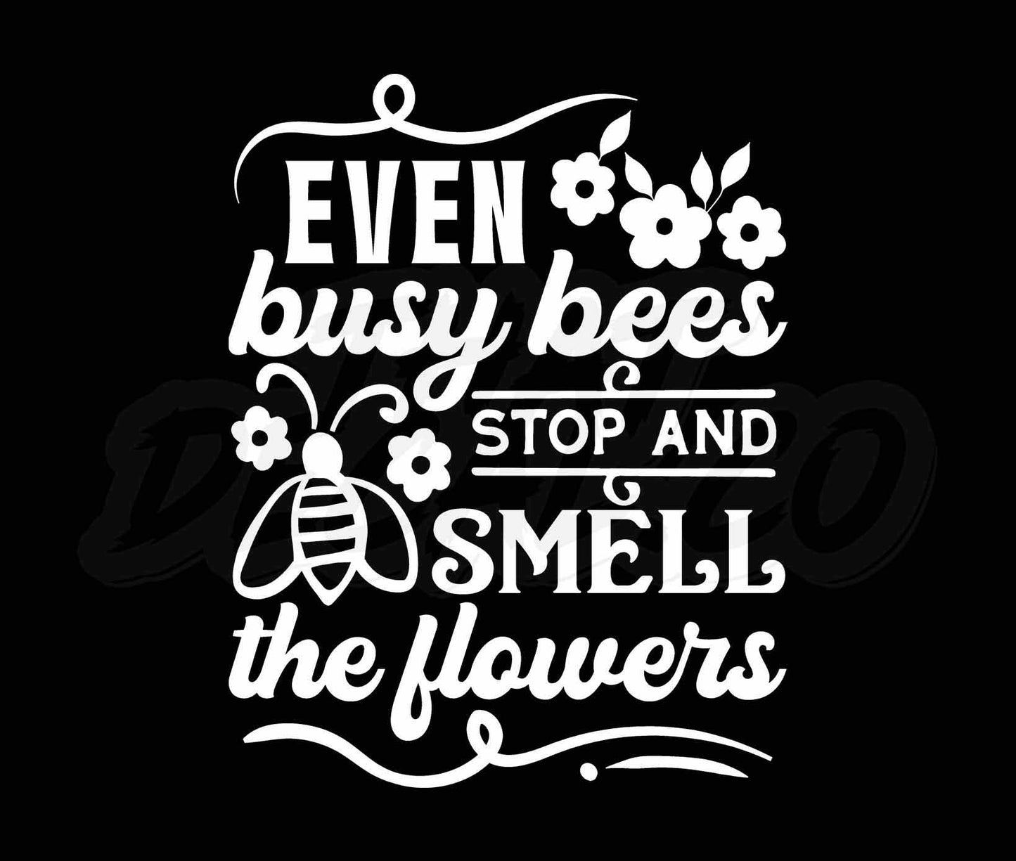 Even Busy Bees Stop And Smell The Flowers