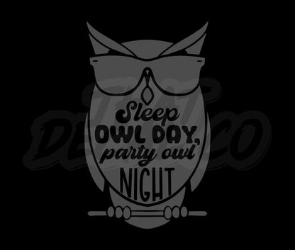 Sleep Owl Day Party Owl Night