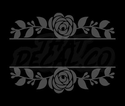 Simple Rose Split Frame PNG