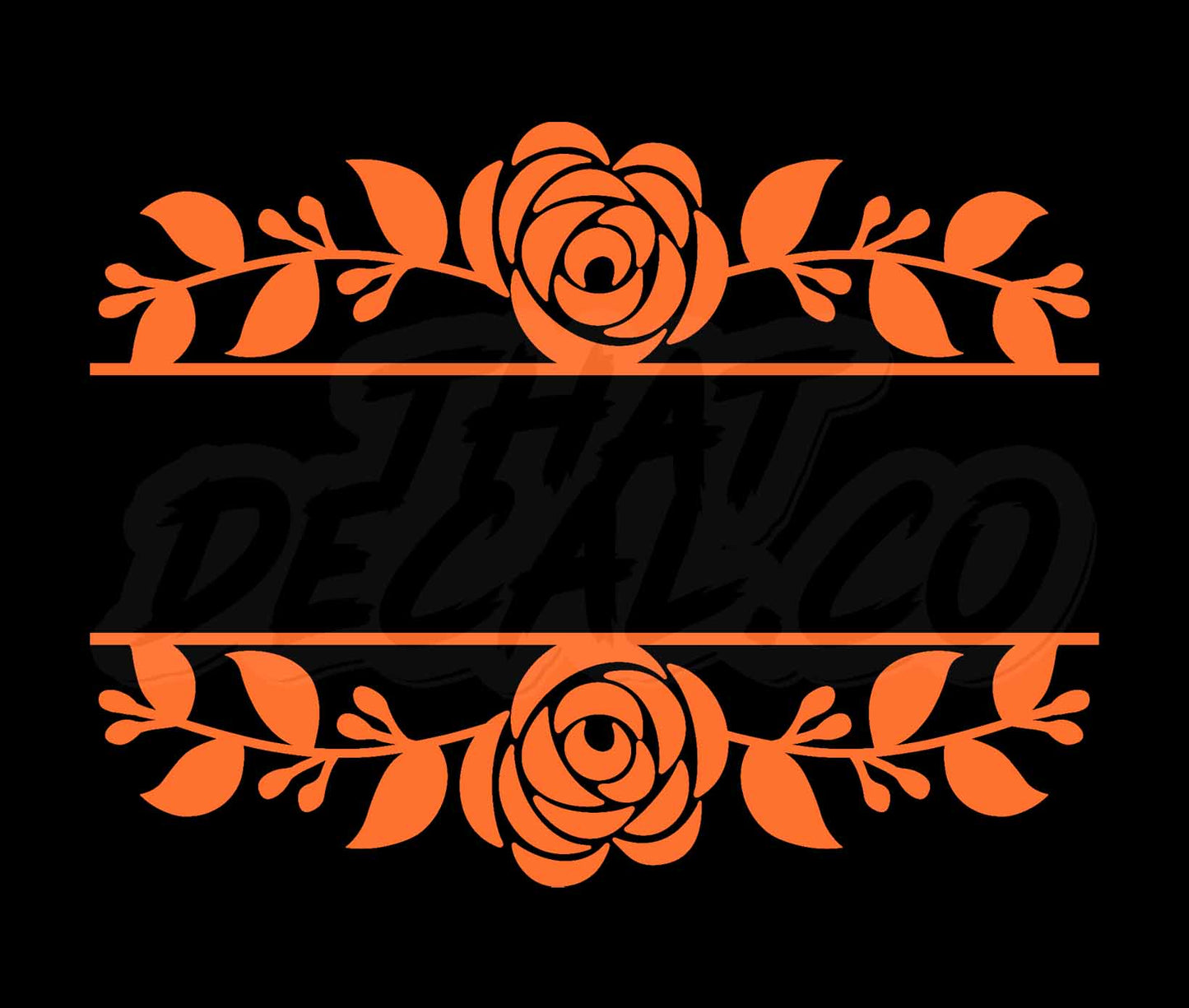 Simple Rose Split Frame PNG