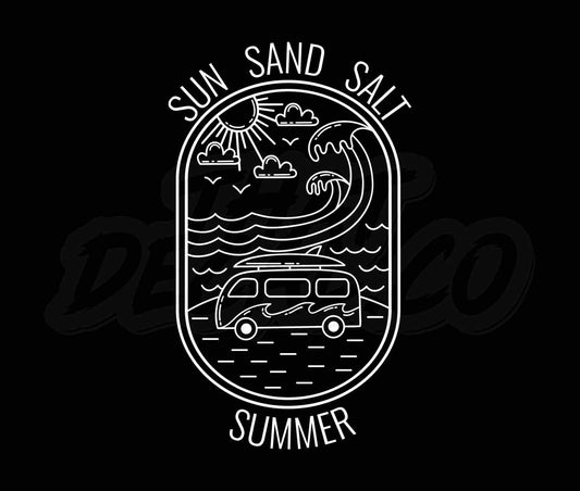 Summer Tshirt Design Sun Sand Salt