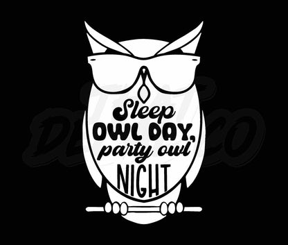 Sleep Owl Day Party Owl Night