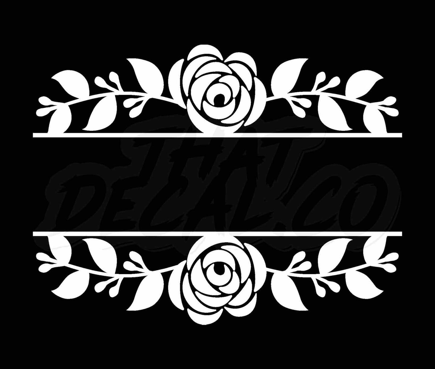 Simple Rose Split Frame PNG