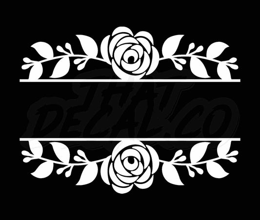 Simple Rose Split Frame PNG